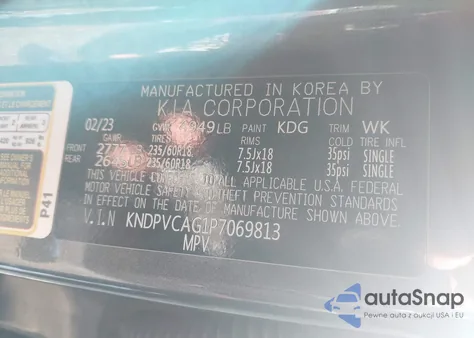 2023 Kia Sportage Hybrid Ex z USA, uszkodzony, nr VIN KNDPVCAG1P7069813